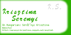 krisztina serenyi business card